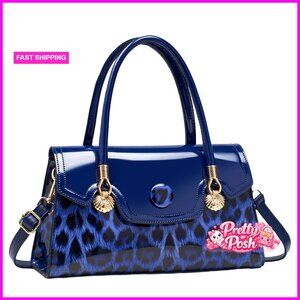 Large Leopard Print Tote Bag Convertible Shoulder Crossbody Handbag PU Leather